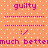 Pixelated orange background with white dots, displaying repeated text and symbols in magenta.