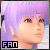 Pixelated character with lavender hair and light skin, shown in multiple side-profile views with subtle facial expression changes.