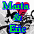 Animated icon with four quadrants showing text and symbols: 'Marta & Eric', 'Always & Forever', '<3' symbol, and a message about feelings.