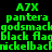 Green pixelated text on four colored backgrounds: black, dark red, bright red, and dark brown, arranged in a