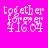 Pixelated white text on bright pink background with overlapping letters and numbers in a chaotic arrangement.