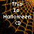 Pixelated orange spiderweb background with white text reading 'This Is Halloween' and a heart symbol, displayed in four