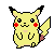 Two pixelated yellow creatures with red cheek circles, black-tipped ears, and brown-tipped tails stand side-by-side against a gray background.