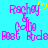 Pixelated text 'Rachay' with yellow heart above, 'Coffee', and 'Best Bride Best Bride' on cyan background; left frame has heart, right does not.