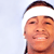 Static 50x50 pixel buddy icon showing a close-up of a person's face with a white headband against a light blue background.