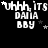 Pixelated text 'Uhhh, ITS DANA BBY' with varying star placements on black background