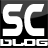 Static pixel art icon featuring large white 'SC' letters on dark gray background with 'GLOG' text below in white block letters on black background