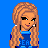 Pixel art contact sheet showing four frames of a female character in sports attire with visible text "Perky" and partial number "21" on clothing.