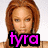 Two side-by-side pixelated images of a woman with long hair, each with bold pink text below her face.