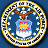 Static pixelated icon of the United States Air Force seal featuring an eagle, shield, and circular border with stars on a blue background.