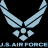 Animated contact sheet showing U.S. Air Force insignia and fighter jets with pixelated motion effects across five frames.