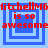 Red text 'itchellM6itchellM' and 'is so awesome' overlaid on blue square patterns with light blue borders, arranged in a