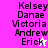 A static image displays a of names with a star symbol, featuring a pink and white background split vertically