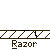 Animated sequence of a yellow figure performing actions on platforms with 'Razor' text labels, showing movement and interaction with objects.