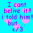 Pixelated text and pink hearts on a cyan background with repeated phrases.