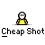 Animated contact sheet of a pixel art character performing sequential actions with another figure, labeled "Cheap Shot" across all frames.
