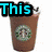 A four- shows a Starbucks cup, soccer ball, building exterior, and empty space with blue text reading "This Is Life" overlaid