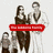 Pixelated image of three figures holding a red banner with white text, set against a light background.