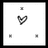 A pixelated heart icon with four surrounding symbols that change across frames, displayed on a white background.