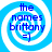 Four identical blue and white spiral-patterned icons with text "the names brittany =}" in dark blue font, arranged in a