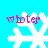 Four white snowflake icons with pink 'winter' text on a cyan background, each showing distinct pixelated variations of the snowflake design.