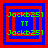 Green text 'Jackb251' appears above and below a central 'TT' in red squares, all within blue and red nested borders on a red background.