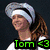 four distinct pixelated images with overlaid text labels, each showing different people and scenes