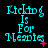 Pixelated cyan text "Kicking Is For Nerds" with pink plus and X symbols on black background, showing animation changes across frames.