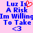 Pixelated text on pink background with blue letters and red heart symbol replacing 'Is' in left