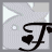 Two side-by-side pixelated frames show a stylized 'J' with heart symbol, one black on gray background and the other white on same background.