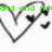 Green pixelated text 'and and ne' appears above a gray line drawing of a heart with black accents on a white background.