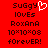 Red background with black pixelated text reading 'Suggy loves Roxana 10x10x08 forever!' and a white heart symbol replacing the letter Y in Suggy.