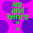 Green text 'Aly and henry' with a small green heart on a bright pink background with purple circles.