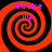 Four identical red and black spiral patterns arranged in a with pink text reading "Brooke" above "ily" on each spiral