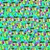 Animated pixelated pattern with shifting green, blue, and purple hues on a gray background.