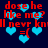 Red text and cyan hearts on dark blue background with animated heart movement.