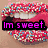 six pixelated images with text overlays: lips covered in sprinkles, a vampire face, rainbow colors, emo-style lips, pink text on black background, and 'Friends Forever' with a heart