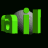 Animated contact sheet of green 3D letters with gray spheres on black background, showing sequential frame changes across four rows and four columns.