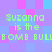 Pixelated text reads "Suzanna is the BOMB BULLBOMB BULL" over a of purple and blue squares