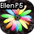 A colorful flower-like icon with text "EllenP5" above it, a heart-shaped icon with "Loves" text, and a lower section with "The Last Song!" text over a blurred image.