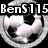 A pixelated football-themed buddy icon with text overlays showing "BenS115Football" and "Club!" across four quadrants.