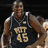 A basketball player in a black jersey with 'KTT 45' shoots a basketball while another player in white defends, all in a pixelated animation.