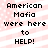 Pixelated text on a pink and white striped background reads 'American Mafia were here to HELP!' in four identical vertical repetitions.