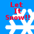Four identical pixelated snowflakes on blue background with red text "Let It Snow!!" above each, arranged in two of two