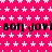 A bright pink background with white star patterns repeats the phrase 'BON JOVI' in black pixelated text across three horizontal