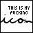 A two-frame animated contact sheet showing pixelated text and a wavy line, with the second frame missing part of the word "FUCKING".