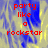 Red text 'party like a rockstar' on a blue and yellow pixelated background with a gray section on the right.