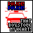 Pixelated red car with blue and black text above and below, showing color variations in the lower text across frames.