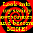 Four identical display a red and black spiral background with yellow text reading "Look into my swirly eyes and become MINE!" in a pixelated font