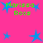 Static image with bright pink background, blue star shapes scattered across the canvas, and green text reading 'Marissa Roxx' in two